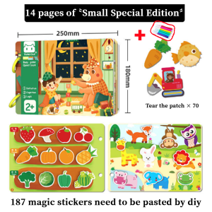 【READY】Free gift Cartoon Handmade Mechanism Book Kids Pop-up BookEarly Childhood Educational Toys Baby DIY Quiet Book