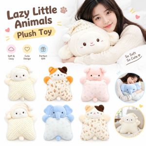 MODERNLUX Large Size Plush Lamb Toy Rotatable PP Cotton Filled Plush Pillow Toy  Soft Stuffed Animal Toy For Girls