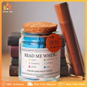 96/192PCS Bible Verse Jar Bible Study Scripture Prayer Cards Hope Jar Christian Bible Gifts