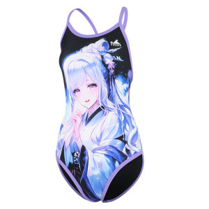 Sailor Moon Digital Print Training Swimsuit Womens Quick-Dry Anti-Chlorine Professional Competition Swimsuit