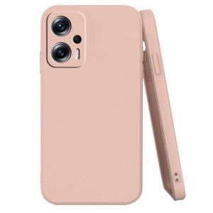 Liquid Silicone Case For Xiaomi Poco X4 GT PocoX4 X4GT 5G Pocophone Mi Straight Edge Soft Flexible TPU Bumper Phone Cover Back Casing Simple Shockproof Solid Color Anti Drop