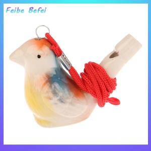 [Feibe Befei] 1ชิ้นนกหวีดนกน้ำเซรามิกสีรูปวาดสุ่มนกหวีดนกน้ำเครื่องดนตรีน่ารักทีมกีฬากลางแจ้ง