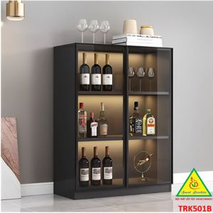 Tủ Rượu Trang Trí Phòng Khách Bằng Gỗ MDF Cánh Kính – Sang Trọng - Hiện Đại TRK501C - NỘI THẤT LẮP RÁP VIENDONGADV