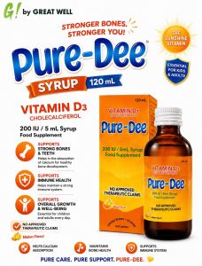 Pure-Dee vitamin D3 syrup 120ml