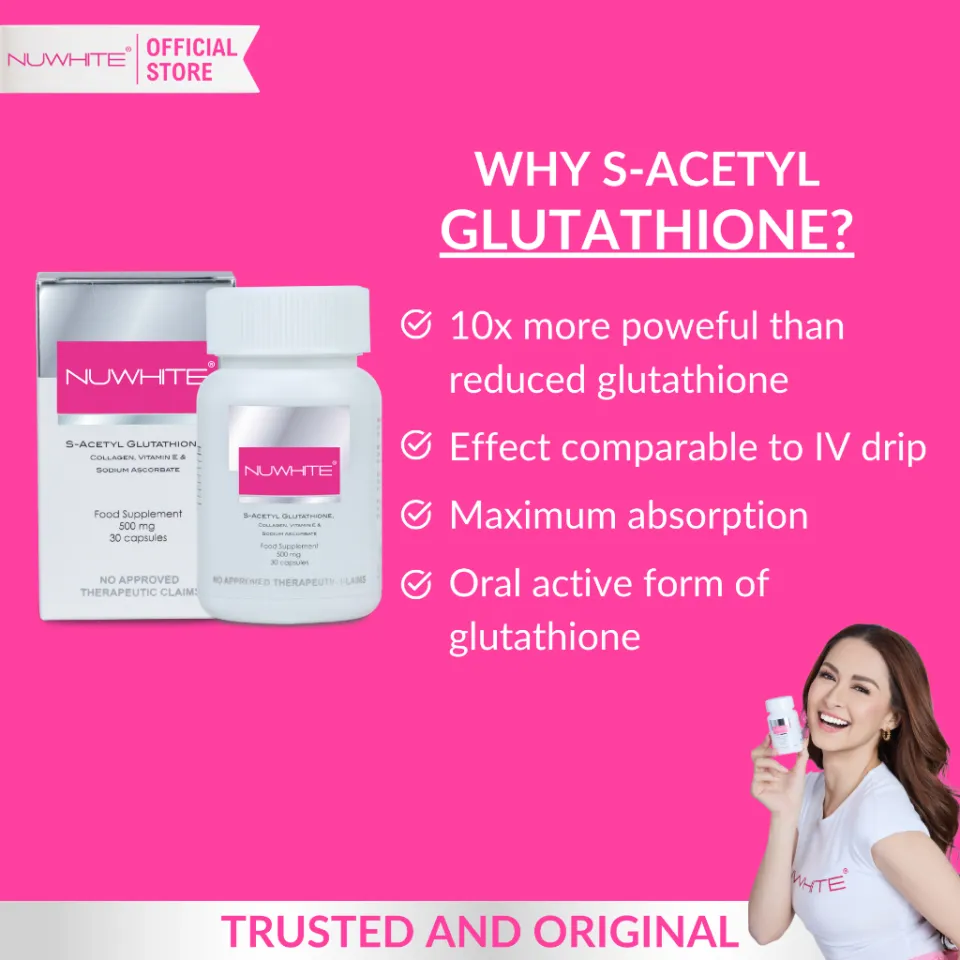 nuwhite glutathione supplement (@nuwhiteofficial)  Instagram photos and videos NUWHITE, S-Acetyl Glutathione Food  Auto check out kahit may