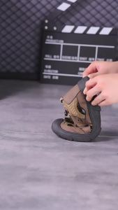 MenS Summer Sandals Hollow Breathable Casual Shoes Outdoor Thick-Soled Wading Shoes Thick-Soled Shallow Single Shoes