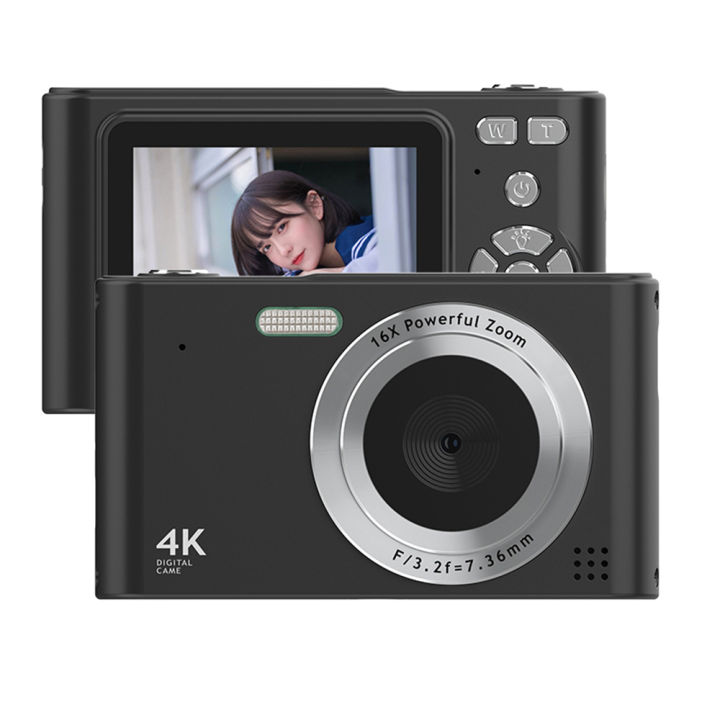 Câmera Digital 4k 48mp Anti Shake 8x Zoom Lcd De 2,7 Polegad | Frete grátis