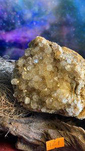 Cụm đá Thạch Anh vàng pha lê Lemurian trong suốt lắp lánh tự nhiên năng lượng vũ Lemurian mã 421