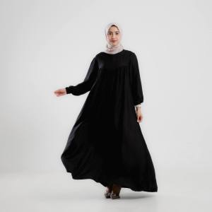 GAMIS JUMBO INDANA POLOS rayon twill premium muslim wanita panjang LD 120cm - BATIK NAWA KARTIKA