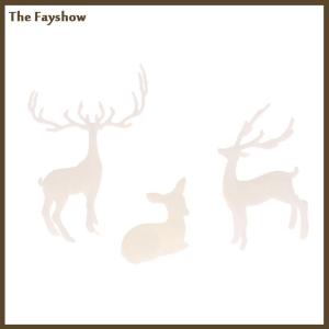 [The Fayshow] 1Pc Mini Resin Deer Christmas Forest Elk White Dessert Table Decor Merry Christmas Decor For Home Kids New Year Gift