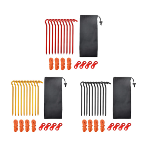 19pcs nhôm Cọc dựng lều lều móng tay cọc lều tuyết Chốt cắm trại ngoài trời chốt cho leo núi và câu cá chuyến đi