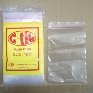 Kantong Plastik Snack Ctik Klip Zip 12x20-11x17-10x15-8.7x13-8x12-7x10-6x10-5x8-4x6-3x5 100Pcs