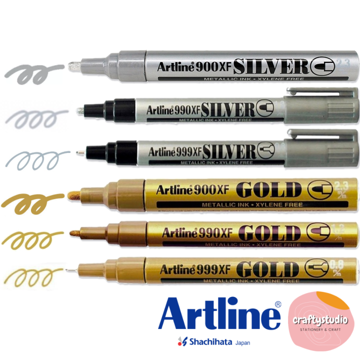 Artline Gold Silver Metallic Ink Marker Pen, Metallic Marker - Main Image