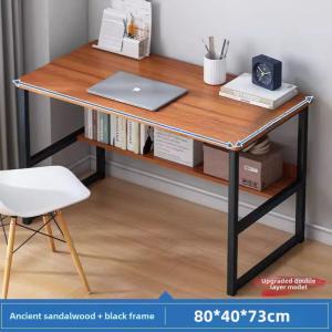 [Ready Stock]120CM Meja Student study Desk Computer Table modern writing living room furniture Double Layer Office desk Steel