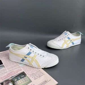 Original Tiger Shoes Classic White/pink/blue Mens and Womens Canvas Non-slip Lazy Shoes Comfortable Breathable Casual Sneakers 1182A087-103