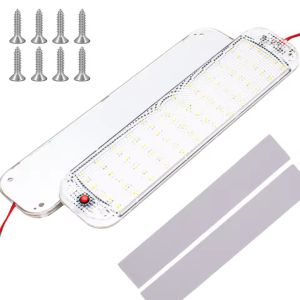 2PCS Super Bright 72 LED Car Reading Lamp 10W Interior Light Bar White Tube for Van Truck Lorry RV Camper Boat Cargo Area with Switch