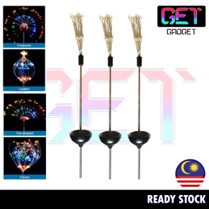 GetGadget⚙ Lampu Raya Outdoor Solar Fireworks Light 90LED/150LED LAMPU RAYA Solar Powered Fireworks Light Solar Garden Light Pelita Raya