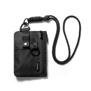 Mens and Women ID Card Holder Zipper Coin Pouch Waterproof Sports Travel Portable Wallet with Lanyard