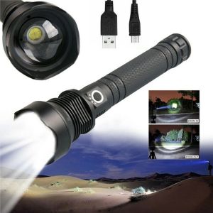 KELUARGA Most Powerful USB LED Flashlight With XHP70 Lamp Bead Zoomable 3 Lighting Modes LED Torch Hunting Lamp 18650 26650 Rechargeable Battery Flashlight