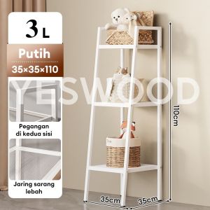 Rak Besi 5 Susun Rak Besi Susun Rak pajangan Rak Putih Storage Rak Buku Rack Metal Tempat Penyimpanan Serbaguna