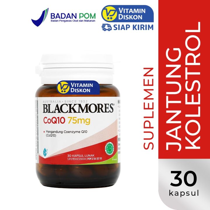 Blackmores CoQ10 75Mg BPOM Kalbe 30 Caps | Suplemen Pemelihara Kesehatan Jantung Dan Antioksidan