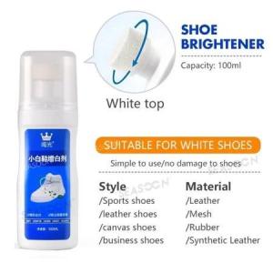 100ml White Shoe Cleaner Brightener Cleaning Magic Shoes Powder Yellow Edge Whitening Sneakers Brush COD