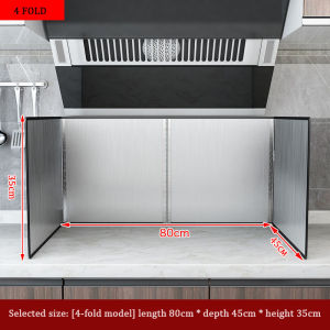 Removable Splash Guard Stainless Steel Oil Baffle Heat Resistant Stove Cover Kitchen Oil Splash Guard Cooking Splash Guard