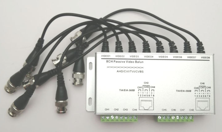 CCTV Video Balun BNC Adapter TECHGEAR 8x CCTV Video Balun Set - BNC To ...