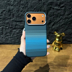 Magnetic Hard PC Open Case for iPhone 17 16 15 Pro Max Charge Carbon Fibre Painted Cover Alloy Lens Camera Armor Protection Capa