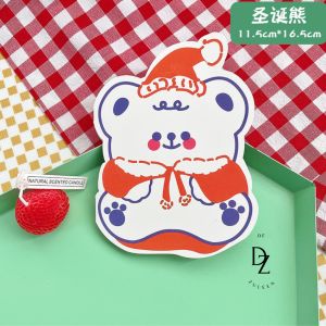 【READY STOCK】Happy Merry Christmas Cards Greeting Wishing Elk Bear Tree Cottage 圣诞贺卡 (S32)