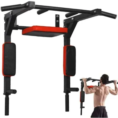🇸🇬Ready Stock!! Multifunctional Wall Mounted Pull Up Bar/Chin Up barDip Station for Indoor Home Gym Workout