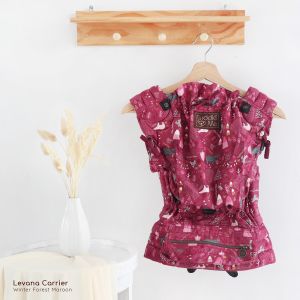 Cuddle Me Levana Carrier Winter Forest Maroon | SSC Ergonomis Gendongan Bayi Newborn 3 -17kg Cuddleme