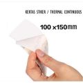 Label Thermal Printer Kertas Stiker Sticker Label Isi 500 Pcs /250 Pcs ROLL Ukuran 100 x 150 Termal 100x150 mm 10x15 cm Continuous dengan perekat untuk print cetak barcode. 