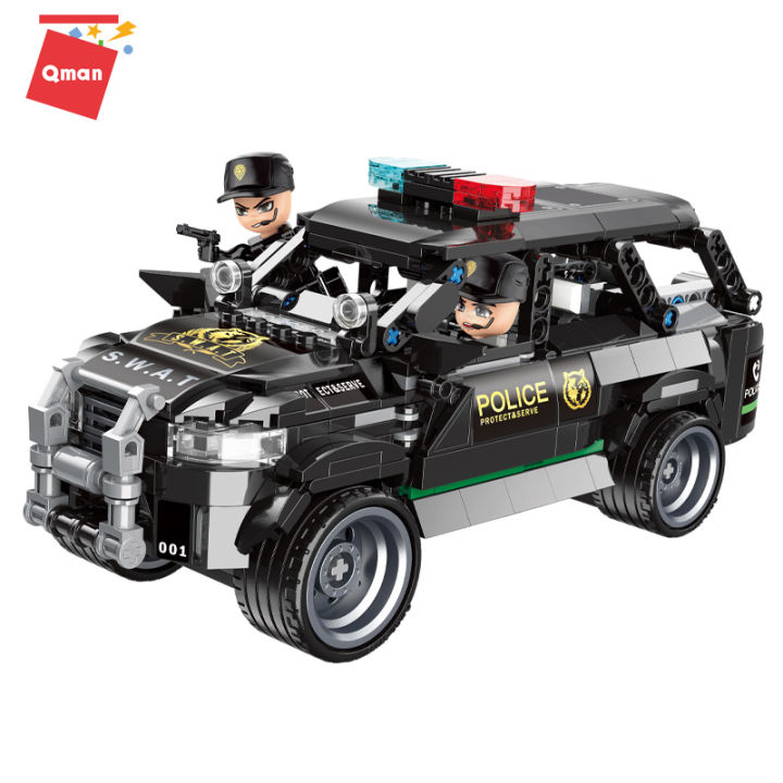 Qman Building Block My City Police Cross Country Vehicle Assembled ...