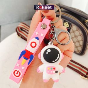 Rokeet Gantungan Kunci Astronot Keychain Lucu Hiasan Tas Anak Karakter Astronaut