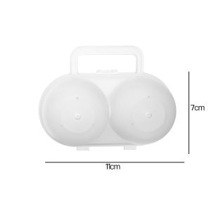 YESPERY 2Pcs Egg Box 2 Grids Egg Holder for Outdoor Camping Picnic Use Anti-fall Egg Storage Box Kitchen Organizer Office Boiled Egg Breakfast Container