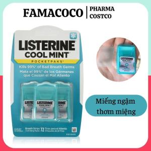 [ Hoàn Tiền 10%] Miếng Ngậm LISTERINE Cool Mint Tự Tan Trong Miệng Giúp thơm miệng tự tin hơn khi giao tiếp Set 3 Hộp 72 miếng có bán lẻ 1 Hộp FAMACOCO