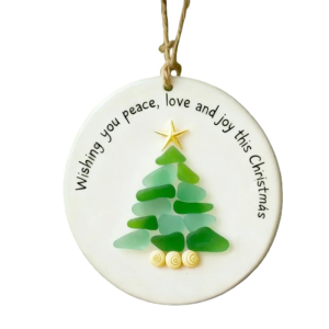 Hanging Accessory Minimalists Sea Glass Inspires Acrylic Holiday Decoration For Tree Window Fireplaces Display