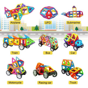 30/58/100PCS Magnetic Sheet Building Block Toys for Kids Construction Create 4D Assembly Montessori Educational Toy