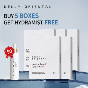 [Buy & Get Free Hydra Mist] Kelly Oriental Repair Facial Mask Gentle After-Sun Care Brightening & Cleansing Ultra Hydrating Face Mask