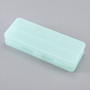 SPDD Storage Box Transparent Pencil Case Macaron Plastic Simple Pen Case Multi-Functional Dustproof Dual-Layer Pencil Box Student
