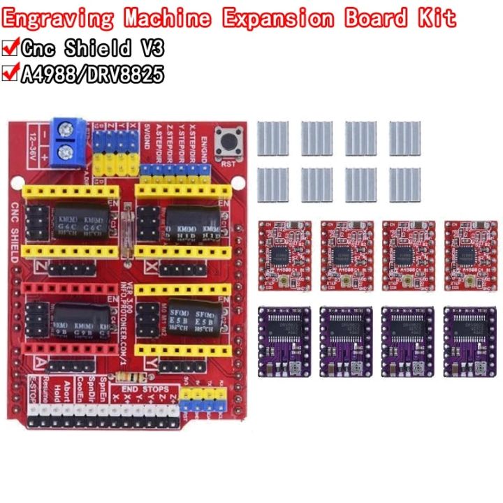 New cnc shield v3 engraving machine / 3D Printer / + 4pcs A4988 ...