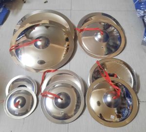 Chũm chọe đôi inox cho bé - nạo bạt inox múa lân - chập cheng inox