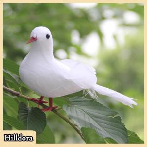 [Hilldora] Nhân tạo mô phỏng Hòa Bình chim bồ câu bọt lông chim đám cưới thủ công mỹ nghệ trang trí