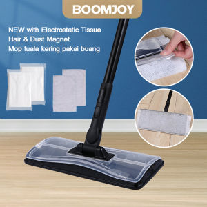 BOOMJOY Electrostatic Flat Mop with Disposable Dry Tissue& towel pad