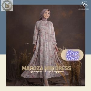 BAJU CANTIK DRESS REMAJA GAMIS RAYON NADHEERA LUXURY MAROZA NUDHIS MIDI DRESS✅ DRESS RAYON DAILY OUTFIT CASUAL WANITA TERLARIS ✅ BAHAN ADEM✅ SIMPLE✅ & LOOK SUPER MEWAH✅