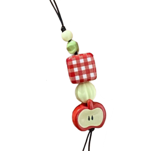 Táo móc khóa túi sử dụng hàng ngày Keyring cho phụ nữ hình dạng 3D trang trí móc khóa cho điện thoại và ví