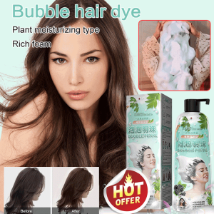 Botanical Home Bubble Hair Dye Nonstick Scalp Home Hair Color Cream Cover Gray Hair Foam Hair Dye