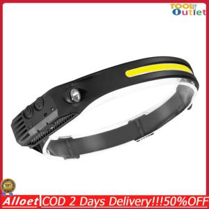 Type C Charging Head Flashlight 600mAh Headlight Gesture Control Mini Work Light Camping Searchlight for Outdoor Camping