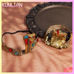 [KUNLIAN] Dành Cho Người Lớn Cosplay Cleopatra Ai Cập Rắn Headband Phụ Nữ Trang Điểm Đồ Trang Trí Đảng Hairband